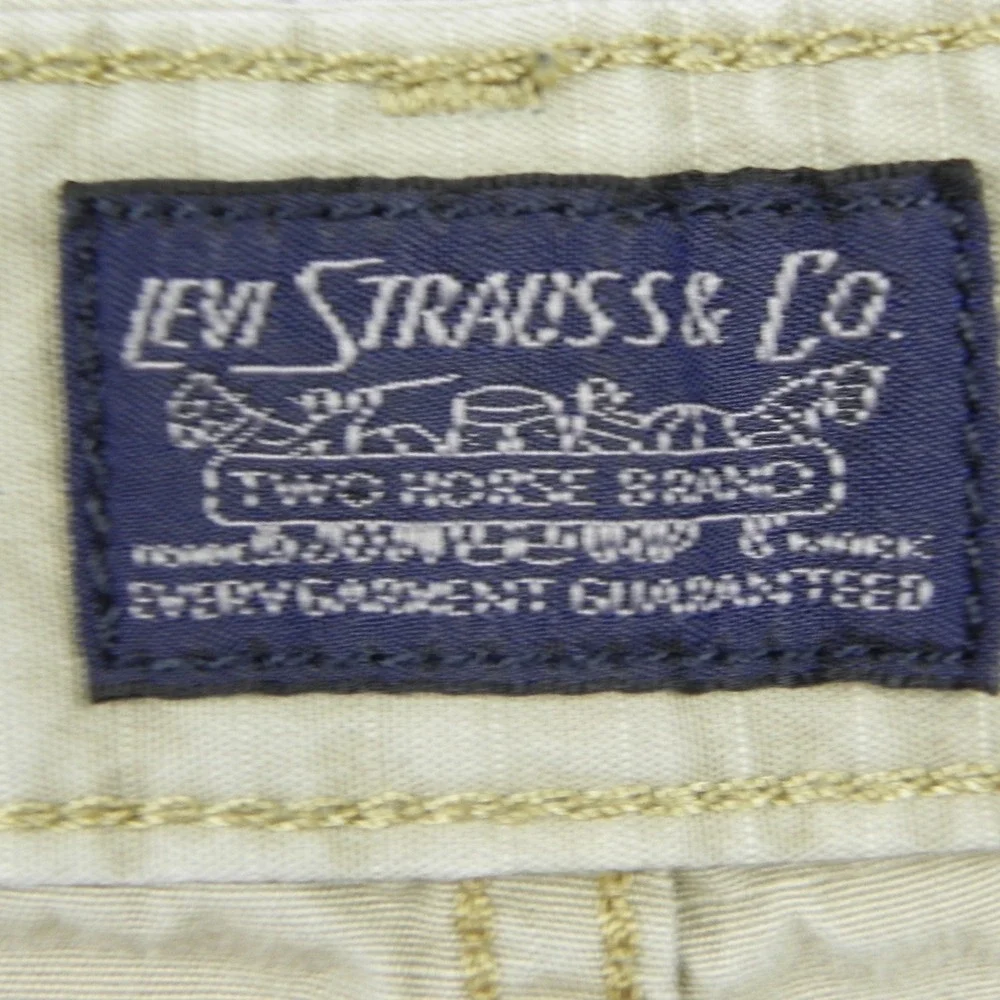 Levi Strauss Cargo Shorts Mens 44 Levi's Khaki Tan Ripstop Cotton Flap Pocket